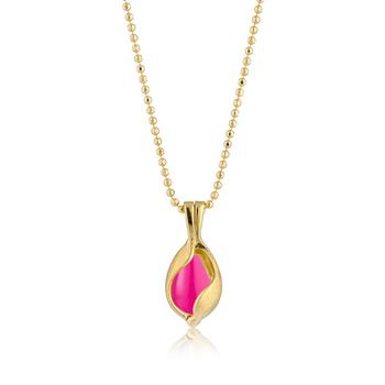 Lille Smykke Æg med Pink Onyx, från Blicher Fuglsang