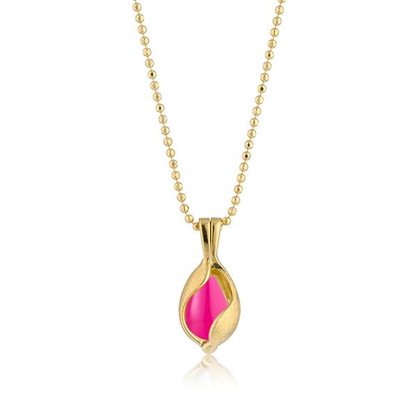 Lille Smykke Æg med Pink Onyx, från Blicher Fuglsang