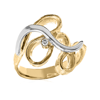 Eksklusiv ring i 14 karat guld, från Blicher Fuglsang
