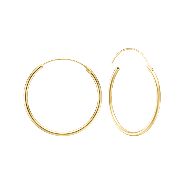 8KT CREOL 24,5MM, TRÅD 1,4MM M/VIPPELÅS, från Aagaard