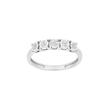 14kt. hvidguldsring m/dia. 0.18ct W/SI, från Siersbøl