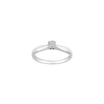 14kt. hvidguldsring m/dia. 0.07ct W/SI, från Siersbøl
