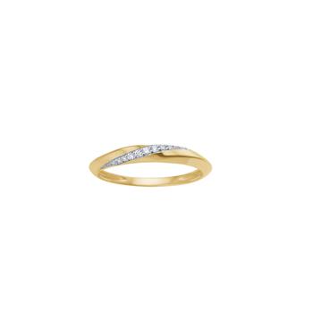 14kt. guldring m. 0,07 W/SI, från Siersbøl