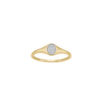 14kt. guldring m. 0,03 W/SI, från Siersbøl