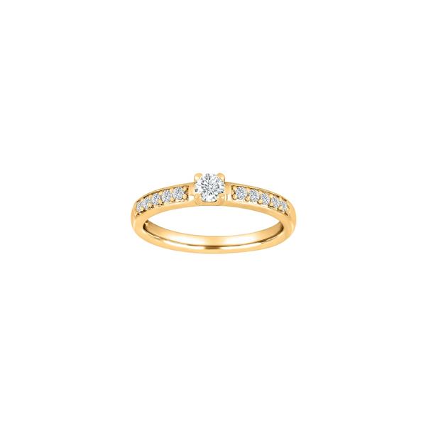 HEART 14kt. guldring m/dia. 0.40ct W/SI, från Siersbøl