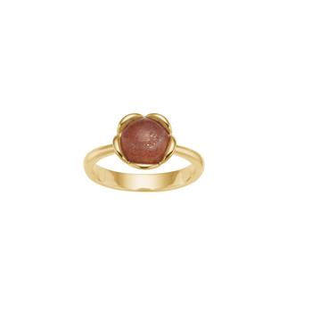 Sølv forg. ring Flower lille m/sun Stone str. 50, från Siersbøl