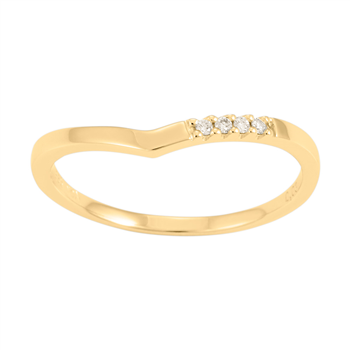 14kt. guldring m/dia 0.030ct W/SI, från Siersbøl