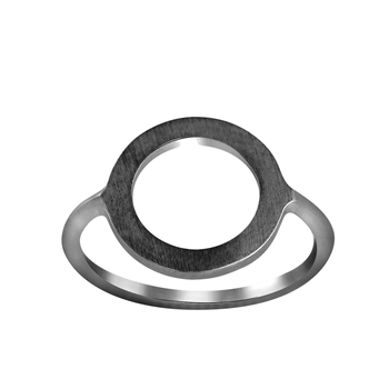 Oxyderet sølvring, cirkel 14mm Str.48, från Nordahl