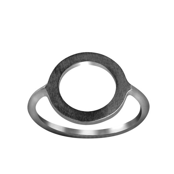 Oxyderet sølvring, cirkel 14mm Str.56, från Nordahl