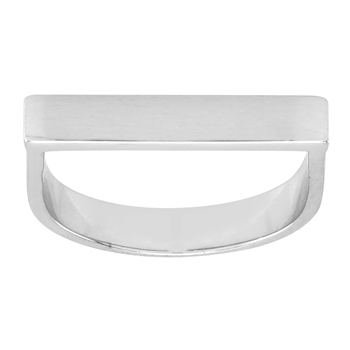 Rhodineret sølv ring stick 4mm bred* Str.48, från Nordahl