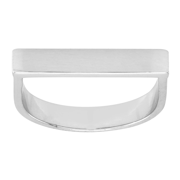 Rhodineret sølv ring stick 4mm bred* Str.60, från Nordahl