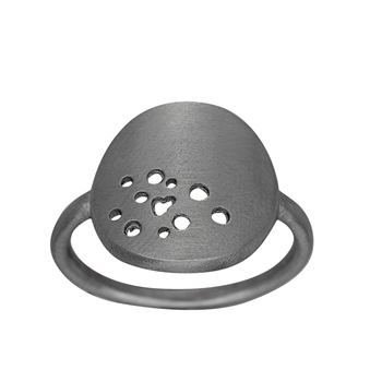 Oxideret sølv ring DUST52 14mm Str.50, från Nordahl