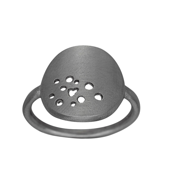 Oxideret sølv ring DUST52 14mm Str.60, från Nordahl