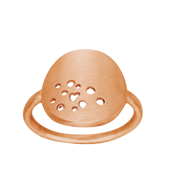Rosaforgyldt sølv ring DUST52 14mm Str.50, från Nordahl
