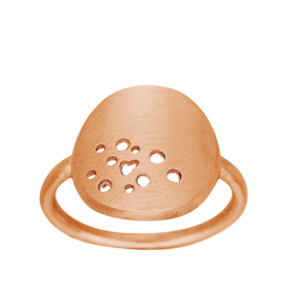 Rosaforgyldt sølv ring DUST52 14mm Str.54, från Nordahl