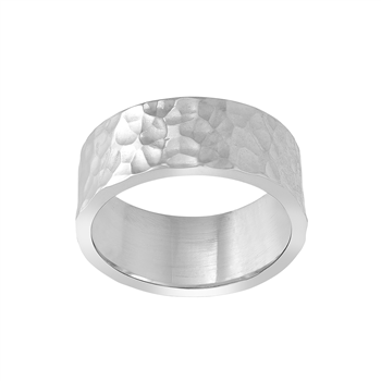 Rhod. sølvring TWO-SIDED52 8mm Str.60, från Nordahl