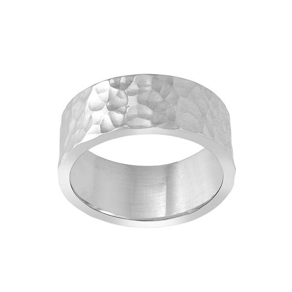 Rhod. sølvring TWO-SIDED52 8mm Str.60, från Nordahl