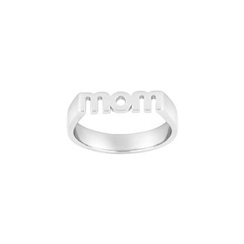 Rhod. sølvring STATEMENT52 4mm MOM Str.50, från Nordahl