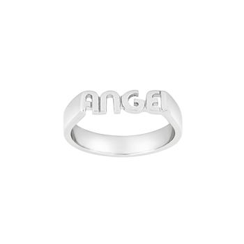 Rhod. sølvring STATEMENT52 4mm ANGEL Str.50, från Nordahl