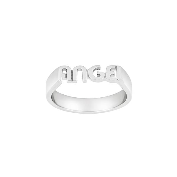 Rhod. sølvring STATEMENT52 4mm ANGEL Str.60, från Nordahl