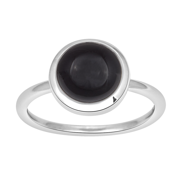 Rhod. Sølvring SWEETS52 black onyx 9mm Str.56, från Nordahl