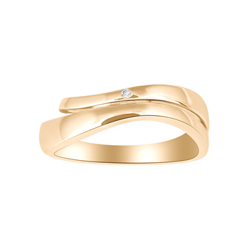 14kt. guld ring m. dia. 0.008ct W/SI, från Siersbøl