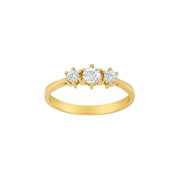 8kt. guldring m/cz, från Siersbøl