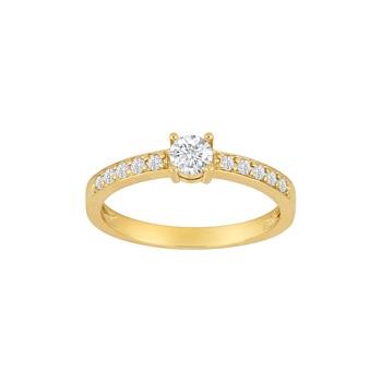 8kt. guldring m/cz, från Siersbøl