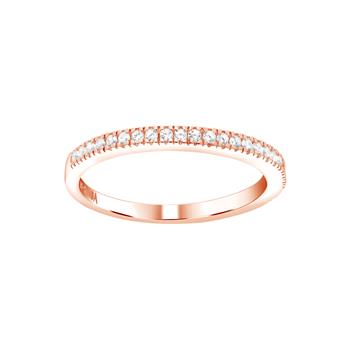 Rosaforgyldt ring ADINANOR med 1 række cz. Str.48, från Joanli Nor