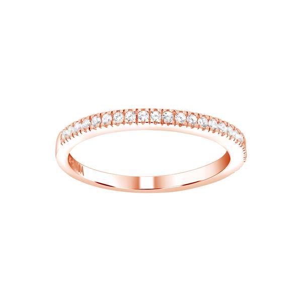 Rosaforgyldt ring ADINANOR med 1 række cz. Str.56, från Joanli Nor