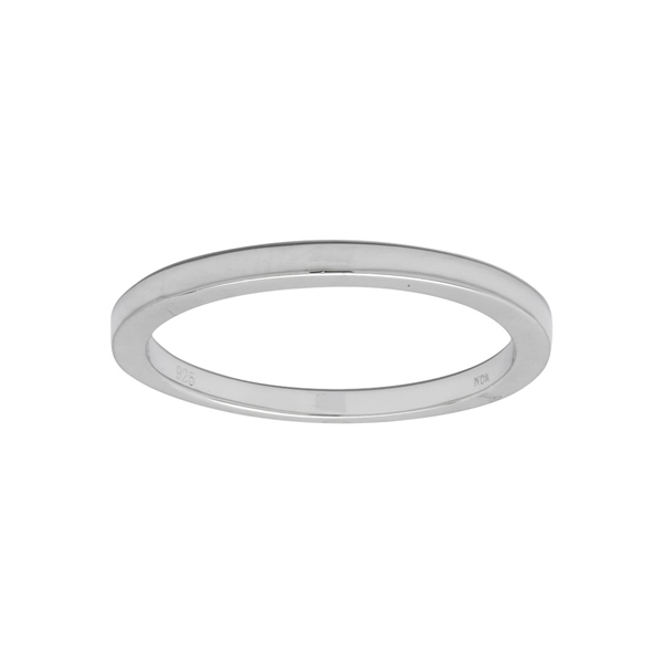 Rhodineret sølv ring ADINANOR enkel Str.54, från Joanli Nor