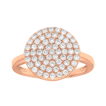 Rosaforgyldt ring ANNIENOR cz. rund 13mm Str.58, från Joanli Nor