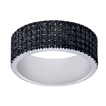Rho. sølv ring ADINANOR m/ 5 rk. sorte cz. Str.56, från Joanli Nor