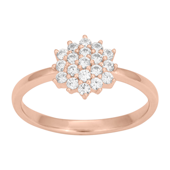 Rosa forgyldt sølv ring BRINNIENOR 10mm Str.58, från Joanli Nor