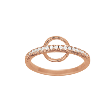 Rosa forgyldt sølv ring DEEDEENOR 8mm Str.60, från Joanli Nor