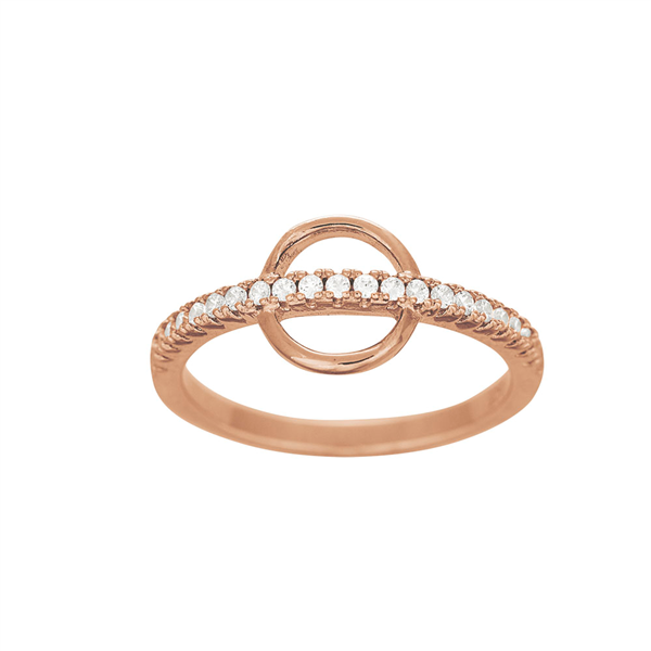 Rosa forgyldt sølv ring DEEDEENOR 8mm Str.60, från Joanli Nor