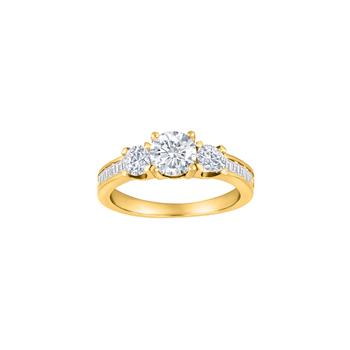 Forgyldt sølv ring ELLENOR C 6mm Str.50, från Joanli Nor