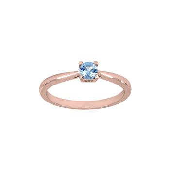Rosaforg. sølv ring 4mm lyseblå HELENNOR Str.52, från Joanli Nor