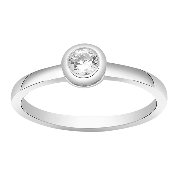 SWAROVSKI rhd. sølvring AMYNOR rør 5,5mm Str.60, från Joanli Nor