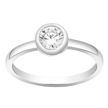 SWAROVSKI rhd sølvring AMYNOR rør 7,5mm Str.58, från Joanli Nor