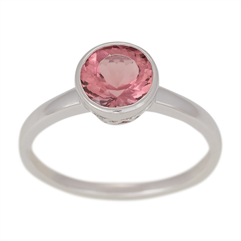 14kt. hvidgulds ring m/pink tourmalin*, från Siersbøl