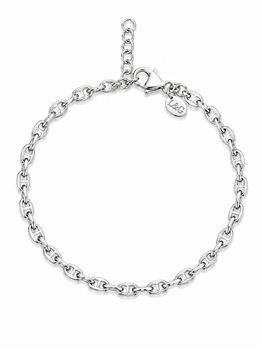 Armbånd sølv rhodineret marine, från L&G