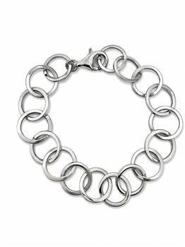 Armbånd sølv rhodineret ringe, från L&G