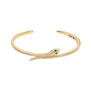 Slangearmbånd med hvide og grønne zirkonia, från Blicher Fuglsang
