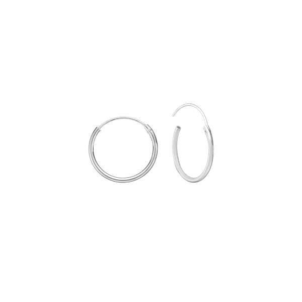 SØLV CREOL 12 MM MASSIV 1MM TRÅD M/VRIDL, från Aagaard