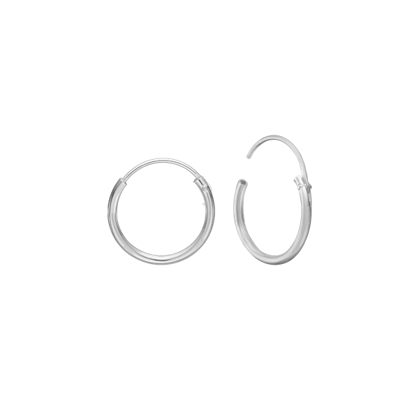 SØLV CREOL 15MM, 1,2 MM TRÅD M/ VIPPELÅS, från Aagaard