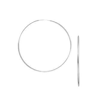 SØLV CREOL 35MM, TRÅD 1,2 MM M/VIPPELÅS, från Aagaard