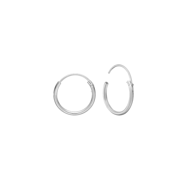 SØLV CREOL 12MM, 1,2 MM TRÅD M/ VIPPELÅS, från Aagaard