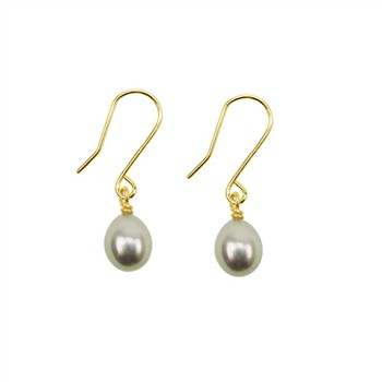 14K Earrings w.grey Fresh Water Pearl 14karat , från San - Links of Joy