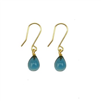 14K Earrings w.London Blue Topas 14 karat, från San - Links of Joy